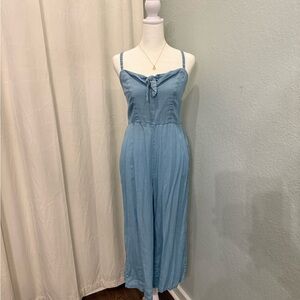 Soft Blue Jean Jumpsuit